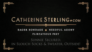 catherinesterling.com - 0319 Sunnie Secured in Slouch Socks & Sweater, Outside! thumbnail